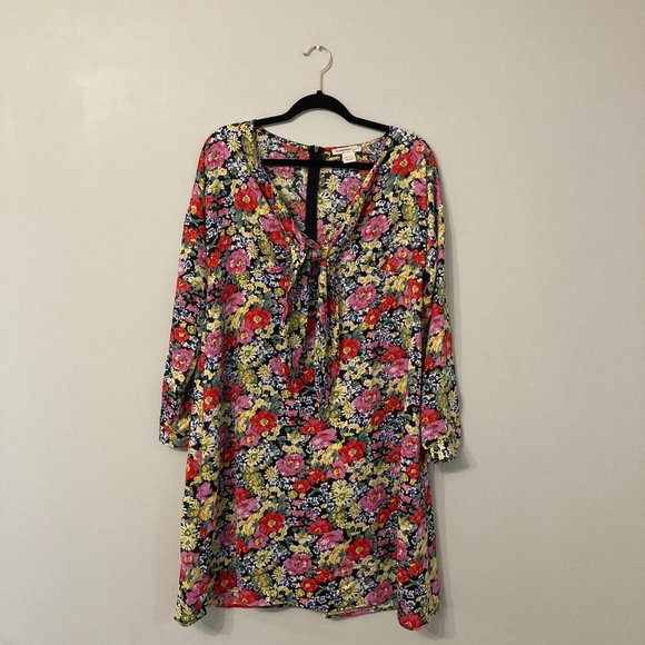 Floral Boho Maternity Dress Size US 6 GLAMOUROUS BLOOM Shift with Tie Detail - Picture 2 of 8
